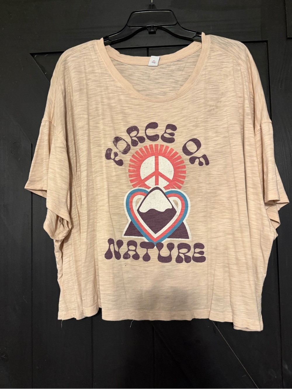 Old Navy Beige 'Force of Nature' Graphic Short Sleeve Tee